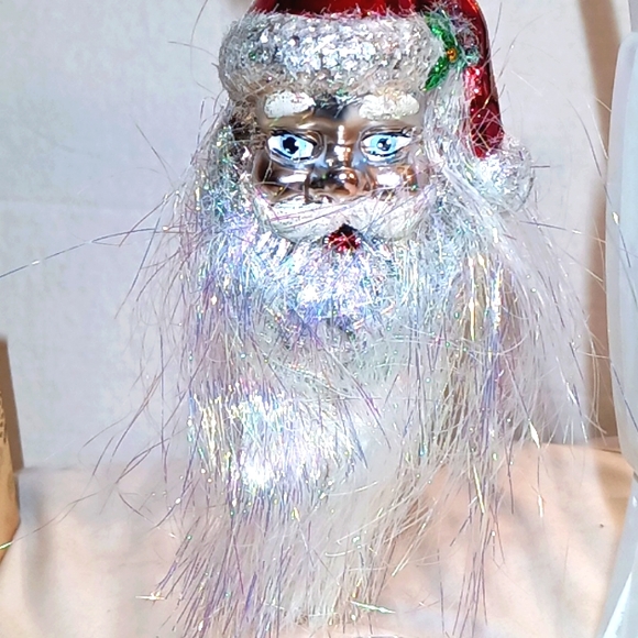 Silver Santa Ornament - Picture 1 of 5